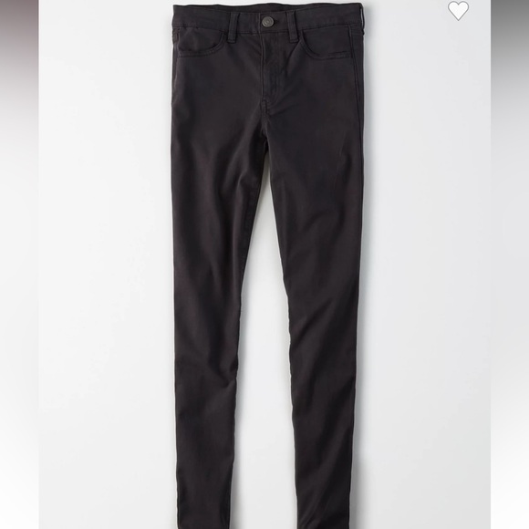 AMERICAN EAGLE OUTFITTERS BLACK HI-RISE JEGGING JEANS - Picture 2 of 10